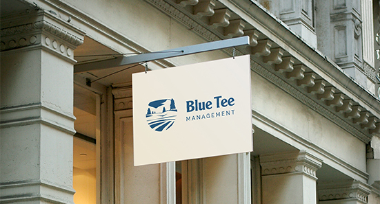 Blue Tee Management Logo Design